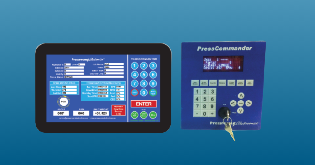 Pressroom Electronics' advanced tonnage monitoring system, ensuring accurate force measurement and press safety compliance.