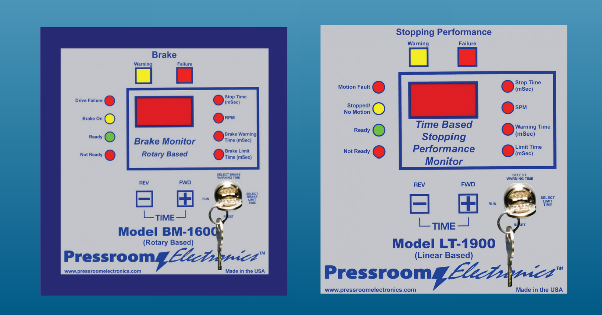 Two of Pinnacle System's time-based brake monitoring systems 