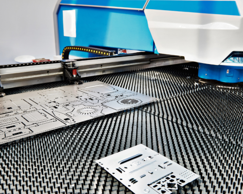 Punch press equipped with resolver-based controls for precise metal stamping, ensuring high accuracy and operator safety.